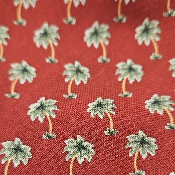 Tommy Bahama Red and Blue Patterned Silk Ties